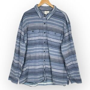 LL Bean Slightly Fitted Organic Cotton Flannel Shirt Mens XXL Outdoor Classic